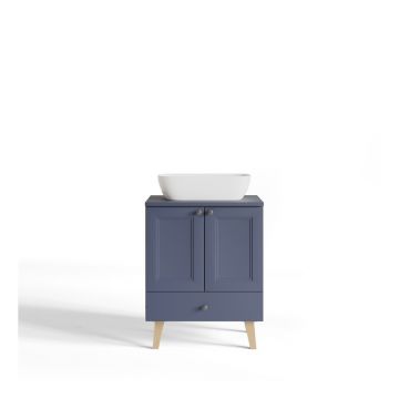 Dulap pentru chiuvetă albastru închis-natural 60x76 cm Venezia - STOLKAR