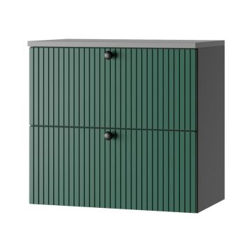 Dulap sub chiuvetă verde/gri antracit suspendat 61,5x60 cm Asti – STOLKAR