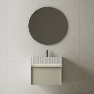 Mobilier Baie Elysium cu LED Bellance + Lavoar pe blat din Piatră Artificială, 600x480x520 mm, cod 3198