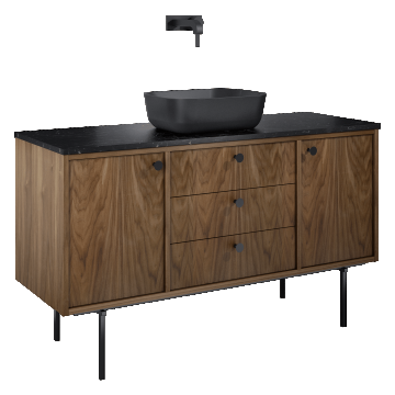 Mobilier baie Legacy 140 cm finisaj Nuc American