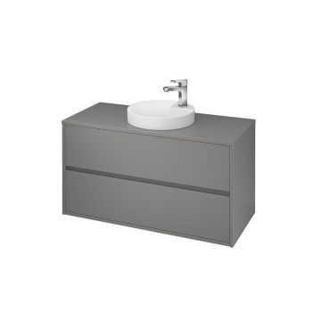 Mobilier suspendat Cersanit 100 cm, gri, pentru lavoar pe blat