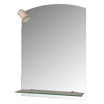 Oglinda baie Sanotechnik ML303, cu iluminare si polita, 50 x 70 cm