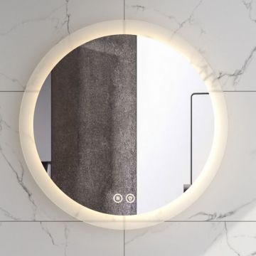 Oglinda rotunda Fluminia Miro 60 cm cu iluminare LED