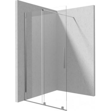 Paravan dus sticla securizata walk-in cu usa culisanta, 120x195 cm, crom Deante Jasmin