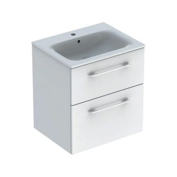 Set mobilier cu lavoar Selnova Square, Geberit, alb, 60 cm