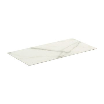 Blat ceramic pentru lavoar Ideal Standard Atelier Conca 100 cm finisaj alb marmura