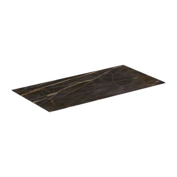 Blat ceramic pentru lavoar Ideal Standard Atelier Conca 100 cm finisaj negru marmura