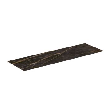 Blat ceramic pentru lavoar Ideal Standard Atelier Conca 160 cm finisaj negru marmura