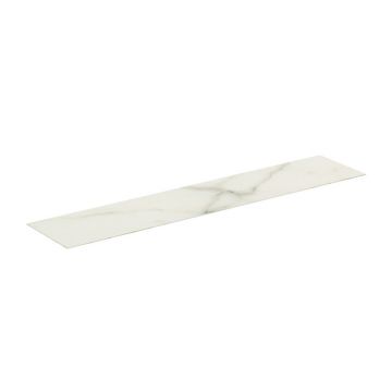 Blat ceramic pentru lavoar Ideal Standard Atelier Conca 240 cm finisaj alb marmura