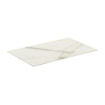 Blat ceramic pentru lavoar Ideal Standard Atelier Conca 80 cm finisaj alb marmura