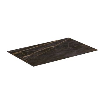 Blat ceramic pentru lavoar Ideal Standard Atelier Conca 80 cm finisaj negru marmura