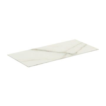 Blat ceramic pentru lavoar Ideal Standard Atelier Conca finisaj alb marmura 80 cm