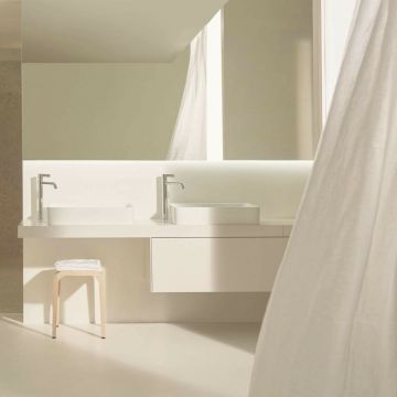 Blat pentru lavoar Ideal Standard Atelier Conca fara decupaj alb mat 200 cm