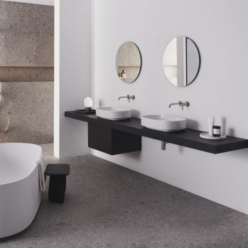 Blat pentru lavoar Ideal Standard Atelier Conca fara decupaj finisaj stejar inchis 240 cm