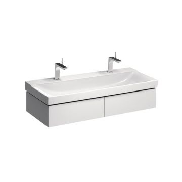Dulap baza pentru lavoar suspendat Geberit Xeno2 alb 2 sertare 118 cm