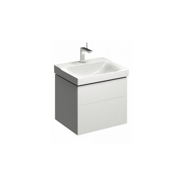 Dulap baza pentru lavoar suspendat Geberit Xeno2 alb 2 sertare 58 cm