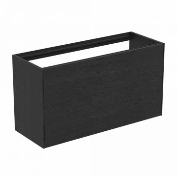 Dulap baza suspendat Ideal Standard Atelier Conca 1 sertar 100 cm finisaj stejar inchis