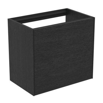 Dulap baza suspendat Ideal Standard Atelier Conca 1 sertar 60 cm finisaj stejar inchis