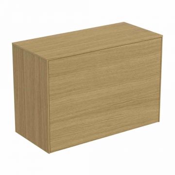 Dulap baza suspendat Ideal Standard Atelier Conca 1 sertar cu blat 80 cm finisaj stejar deschis