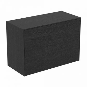 Dulap baza suspendat Ideal Standard Atelier Conca 1 sertar cu blat 80 cm finisaj stejar inchis