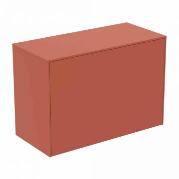 Dulap baza suspendat Ideal Standard Atelier Conca 1 sertar cu blat 80 cm rosu - oranj mat