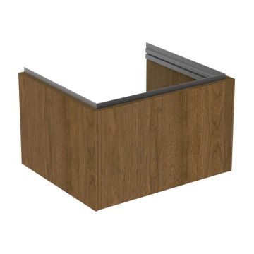 Dulap baza suspendat Ideal Standard Atelier Conca 1 sertar finisaj nuc inchis 60 cm