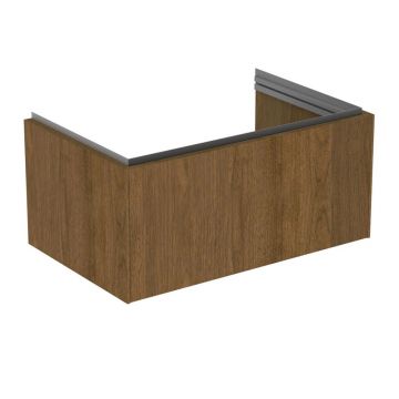 Dulap baza suspendat Ideal Standard Atelier Conca 1 sertar finisaj nuc inchis 80 cm