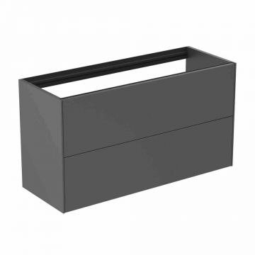 Dulap baza suspendat Ideal Standard Atelier Conca 2 sertare 100 cm antracit mat