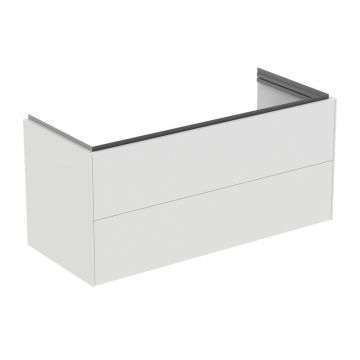Dulap baza suspendat Ideal Standard Atelier Conca 2 sertare alb mat 120 cm