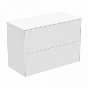 Dulap baza suspendat Ideal Standard Atelier Conca 2 sertare cu blat 80 cm alb mat