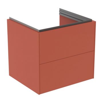 Dulap baza suspendat Ideal Standard Atelier Conca 2 sertare rosu - oranj 60 cm