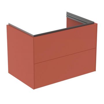 Dulap baza suspendat Ideal Standard Atelier Conca 2 sertare rosu - oranj 80 cm