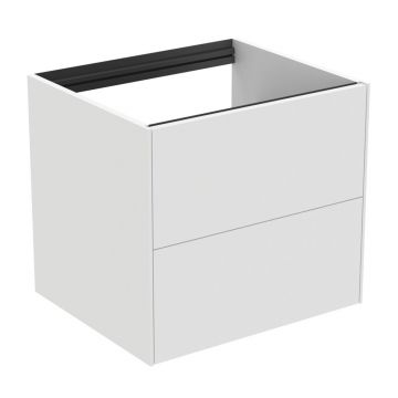 Dulap baza suspendat Ideal Standard Atelier Conca alb mat 2 sertare 60 cm