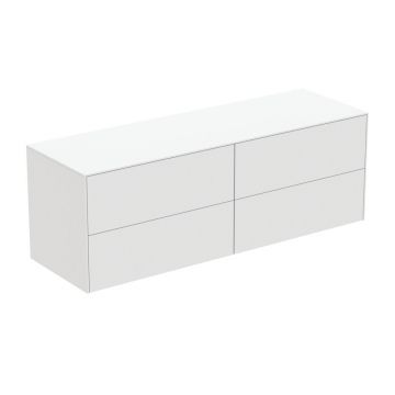 Dulap baza suspendat Ideal Standard Atelier Conca alb mat 4 sertare cu blat 160 cm