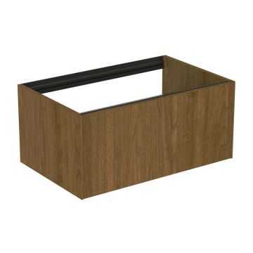 Dulap baza suspendat Ideal Standard Atelier Conca finisaj nuc inchis 1 sertar 80 cm