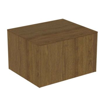Dulap baza suspendat Ideal Standard Atelier Conca finisaj nuc inchis 1 sertar cu blat 60 cm