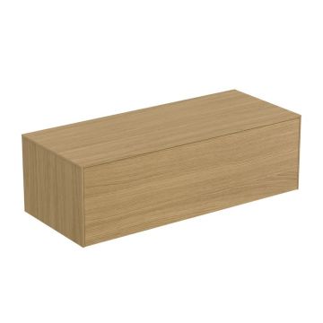 Dulap baza suspendat Ideal Standard Atelier Conca finisaj stejar deschis 1 sertar cu blat 120 cm