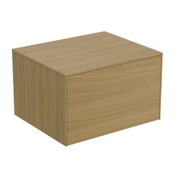 Dulap baza suspendat Ideal Standard Atelier Conca finisaj stejar deschis 1 sertar cu blat 60 cm