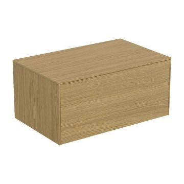 Dulap baza suspendat Ideal Standard Atelier Conca finisaj stejar deschis 1 sertar cu blat 80 cm