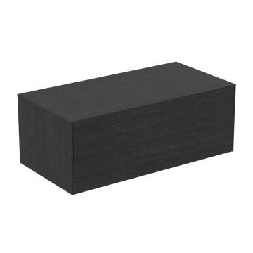 Dulap baza suspendat Ideal Standard Atelier Conca finisaj stejar inchis 1 sertar cu blat 100 cm