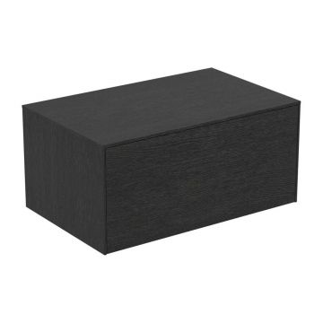 Dulap baza suspendat Ideal Standard Atelier Conca finisaj stejar inchis 1 sertar cu blat 80 cm