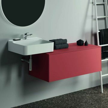 Dulap baza suspendat Ideal Standard Atelier Conca rosu - oranj mat 1 sertar cu blat 100 cm
