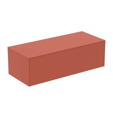 Dulap baza suspendat Ideal Standard Atelier Conca rosu - oranj mat 1 sertar cu blat 120 cm