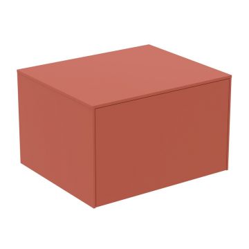 Dulap baza suspendat Ideal Standard Atelier Conca rosu - oranj mat 1 sertar cu blat 60 cm