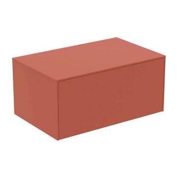 Dulap baza suspendat Ideal Standard Atelier Conca rosu - oranj mat 1 sertar cu blat 80 cm