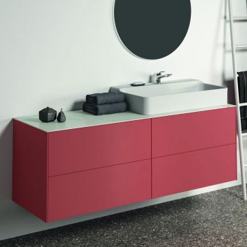 Dulap baza suspendat Ideal Standard Atelier Conca rosu - oranj mat 4 sertare 160 cm
