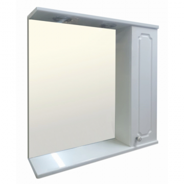 Oglinda cu dulap Sanitop Rustik, MDF/PAL, alb, 60 x 68 x 16 cm