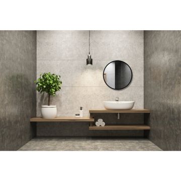 Oglinda de baie Venti Rund 60 cm negru