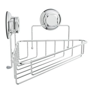 Raft pentru baie argintiu de colț autoadeziv din metal Bestlock Bath – Compactor