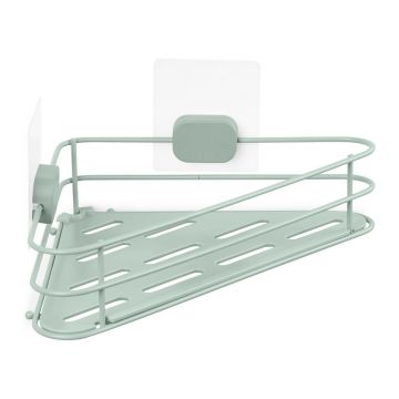Raft pentru baie verde de colț autoadeziv din metal Grena – Compactor